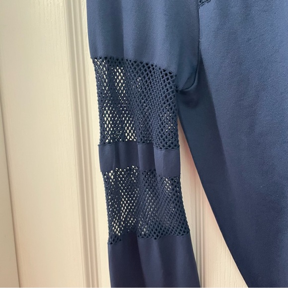 C&C California long-sleeve mesh-accent crewneck blue performance shirt, NWT, L - Picture 3 of 8